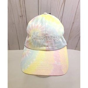 David And Young Women's Haus Party Embroidered Baseball Cap Pastel Tie Dye w Tag
